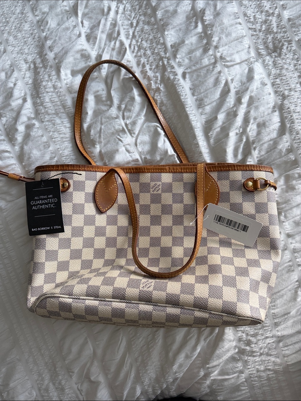 Authentic Louis Vuitton Damier Azur Neverfull PM